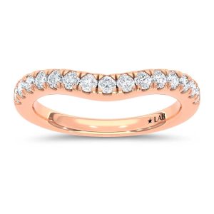 14K Rose Gold Lab Grown Diamond 1/2 Ct.Tw. Chevron Band