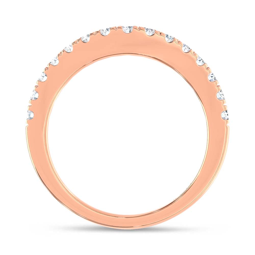 14K Rose Gold Lab Grown Diamond 1/2 Ct.Tw. Chevron Band