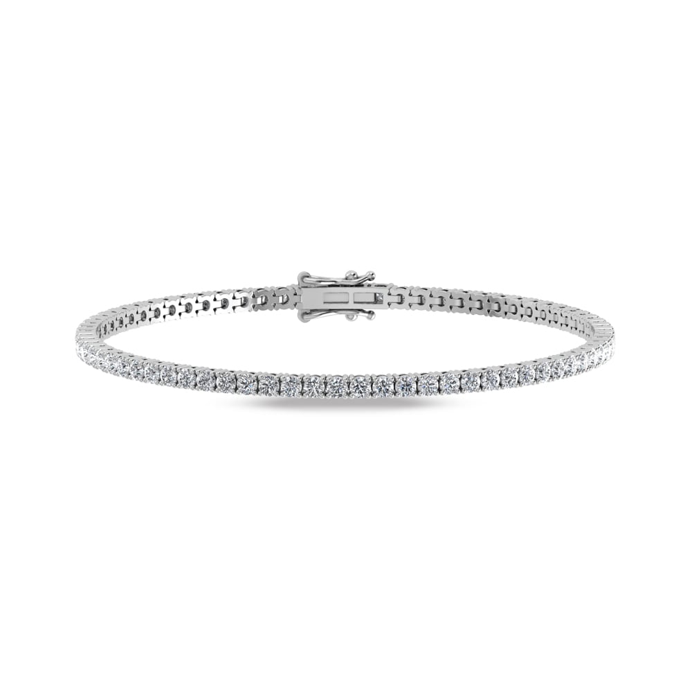 14K White Gold Lab Grown Diamond 10Ct.Tw. Tennis Bracelet (7 Inches)