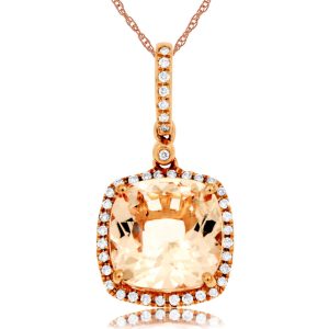 MORGANITE & DIAMOND PENDANT