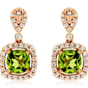 PERIDOT & DIAMOND EARRING