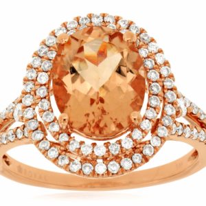 MORGANITE & DIAMOND RING