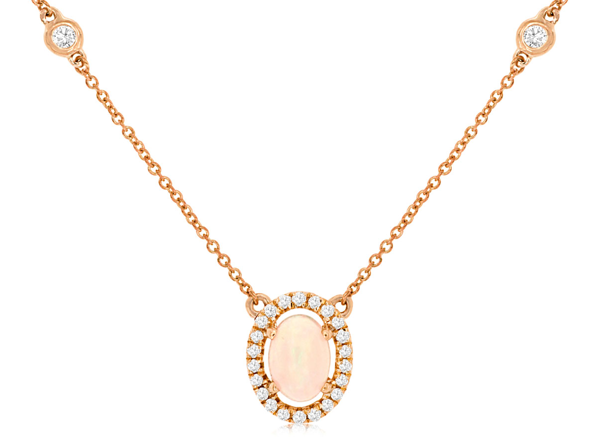OPAL & DIAMOND PENDANT