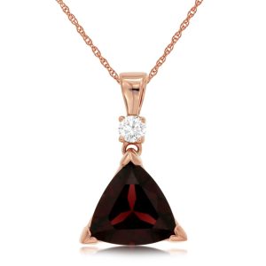 GARNET & DIAMOND PENDANT