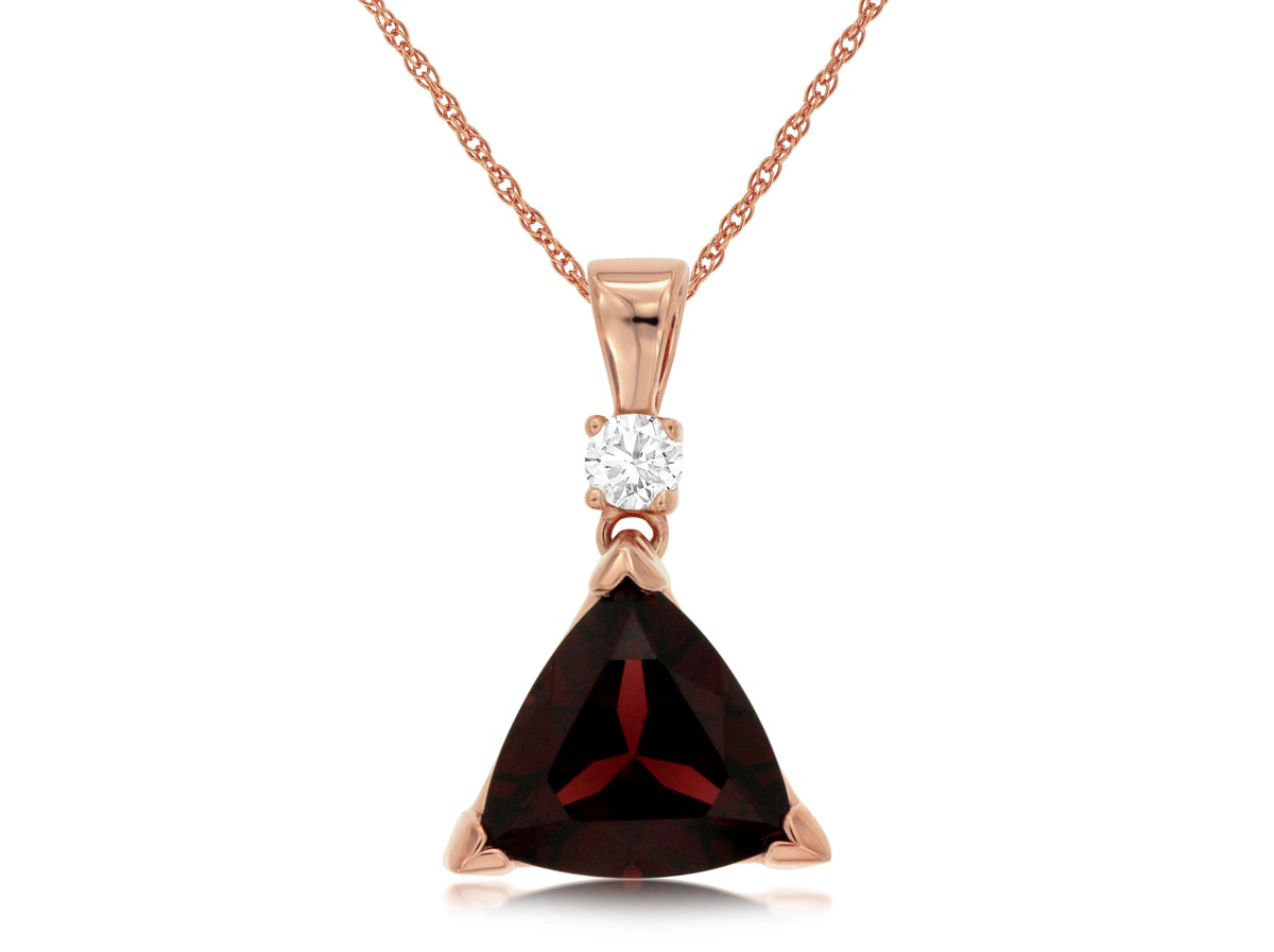 GARNET & DIAMOND PENDANT