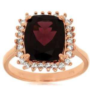 GARNET & DIAMOND RING