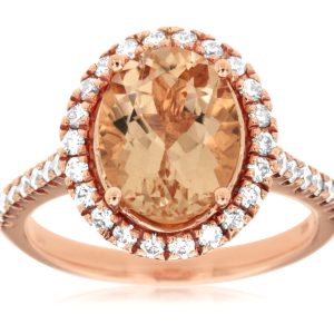 MORGANITE & DIAMOND RING