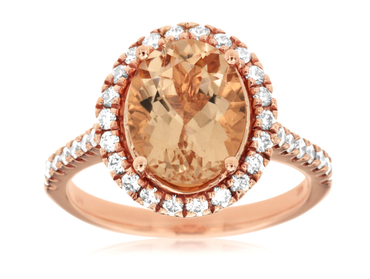 MORGANITE & DIAMOND RING