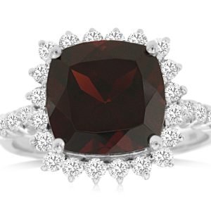 GARNET & DIAMOND RING