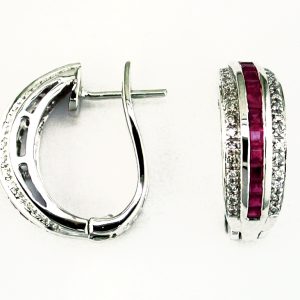 RUBY & DIAMOND EARRING