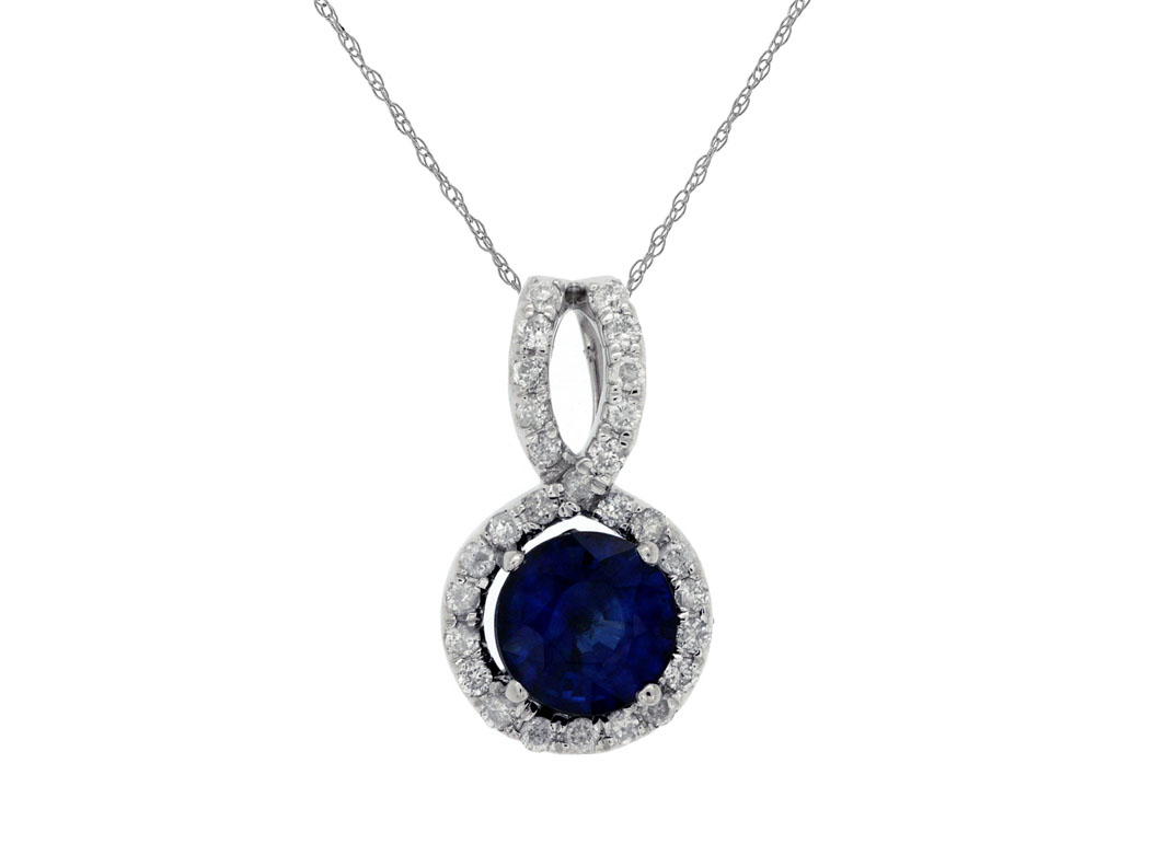 SAPPHIRE & DIAMOND PENDANT