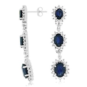 SAPPHIRE & DIAMOND EARRING
