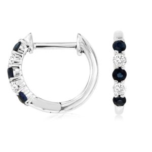 SAPPHIRE & DIAMOND EARRING