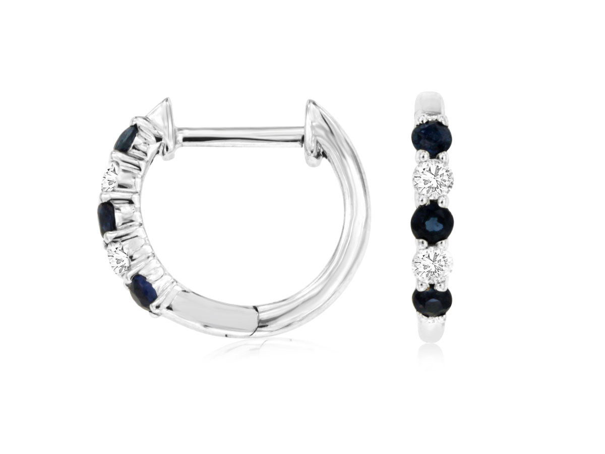 SAPPHIRE & DIAMOND EARRING