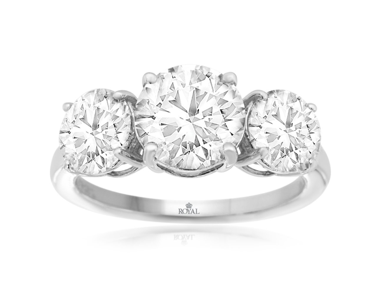 LAB GROWN DIAMOND RING 3 STONE