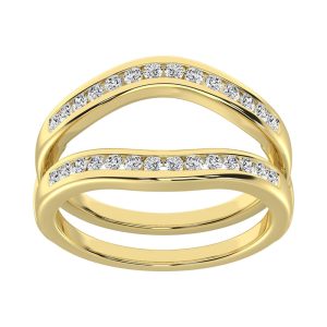 Diamond 1/3 Ct.Tw. Guard Ring in 10K Yellow Gold