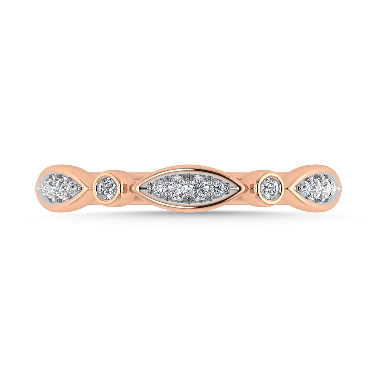 Diamond 1/8 Ct.Tw. Fashion Ring in 10K Rose Gold