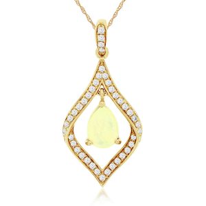 OPAL & DIAMOND PENDANT