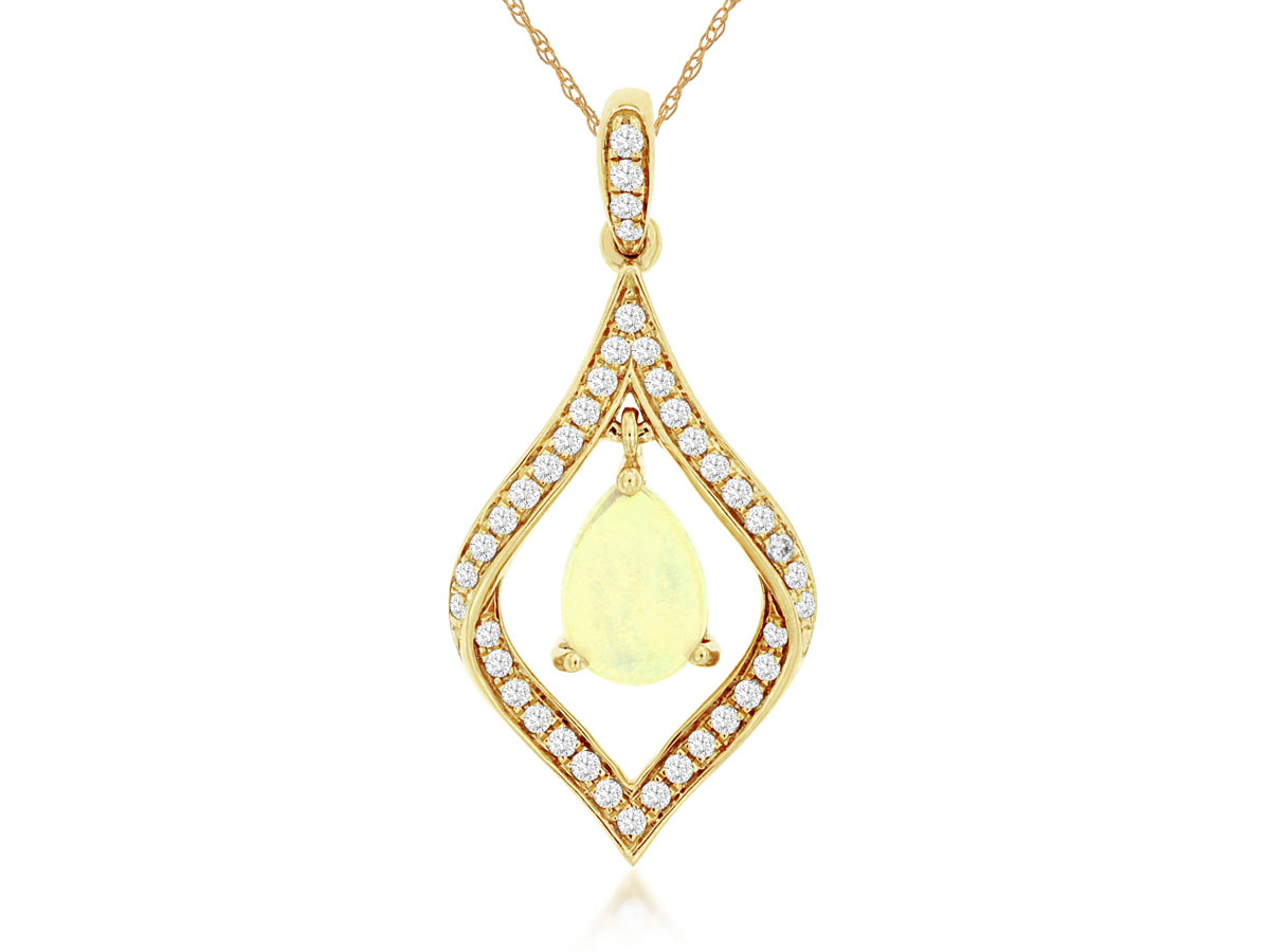 OPAL & DIAMOND PENDANT