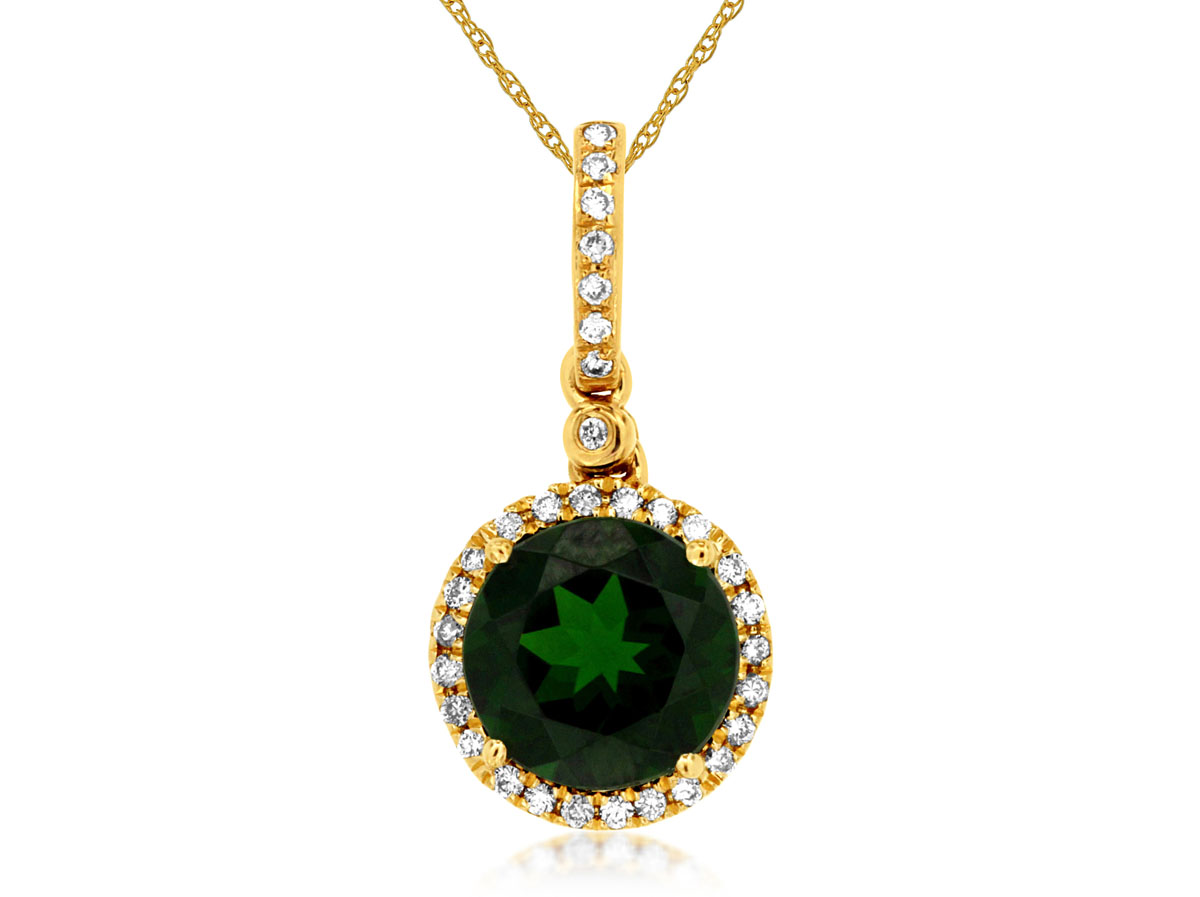 RUSSALITE & DIAMOND PENDANT