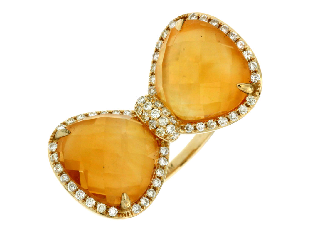 CITRINE & DIAMOND RING