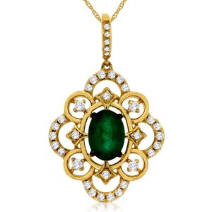 EMERALD & DIAMOND PENDANT