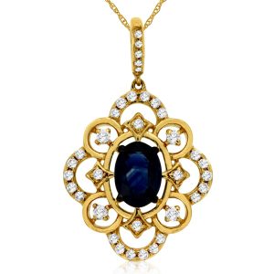 SAPPHIRE & DIAMOND PENDANT