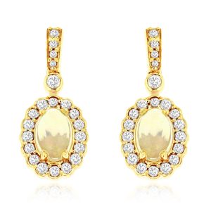 OPAL & DIAMOND EARRING