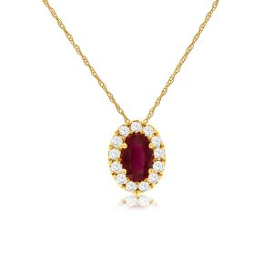 RUBY & DIAMOND PENDANT