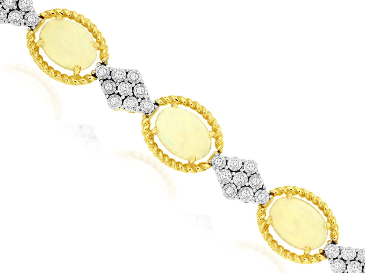 OPAL & DIAMOND BRACELET