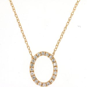 DIAMOND OVAL NECKLACE