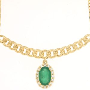EMERALD & DIAMOND NECKLACE