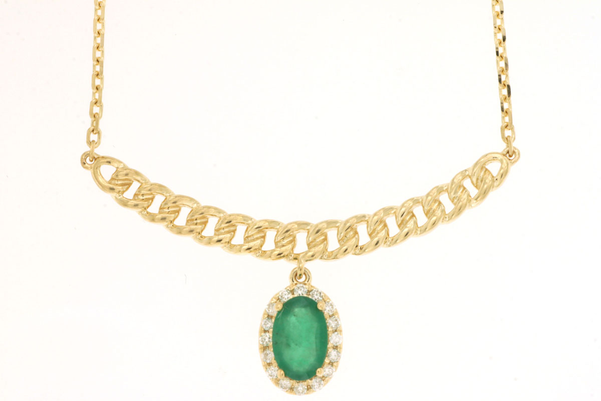 EMERALD & DIAMOND NECKLACE
