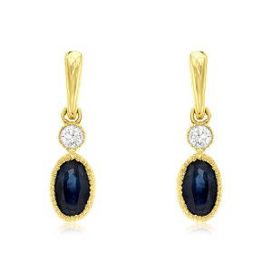 SAPPHIRE & DIAMOND EARRING