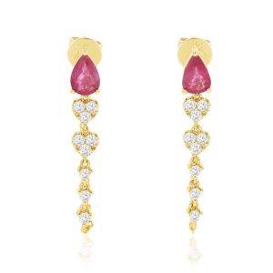 RUBY & DIAMOND EARRING