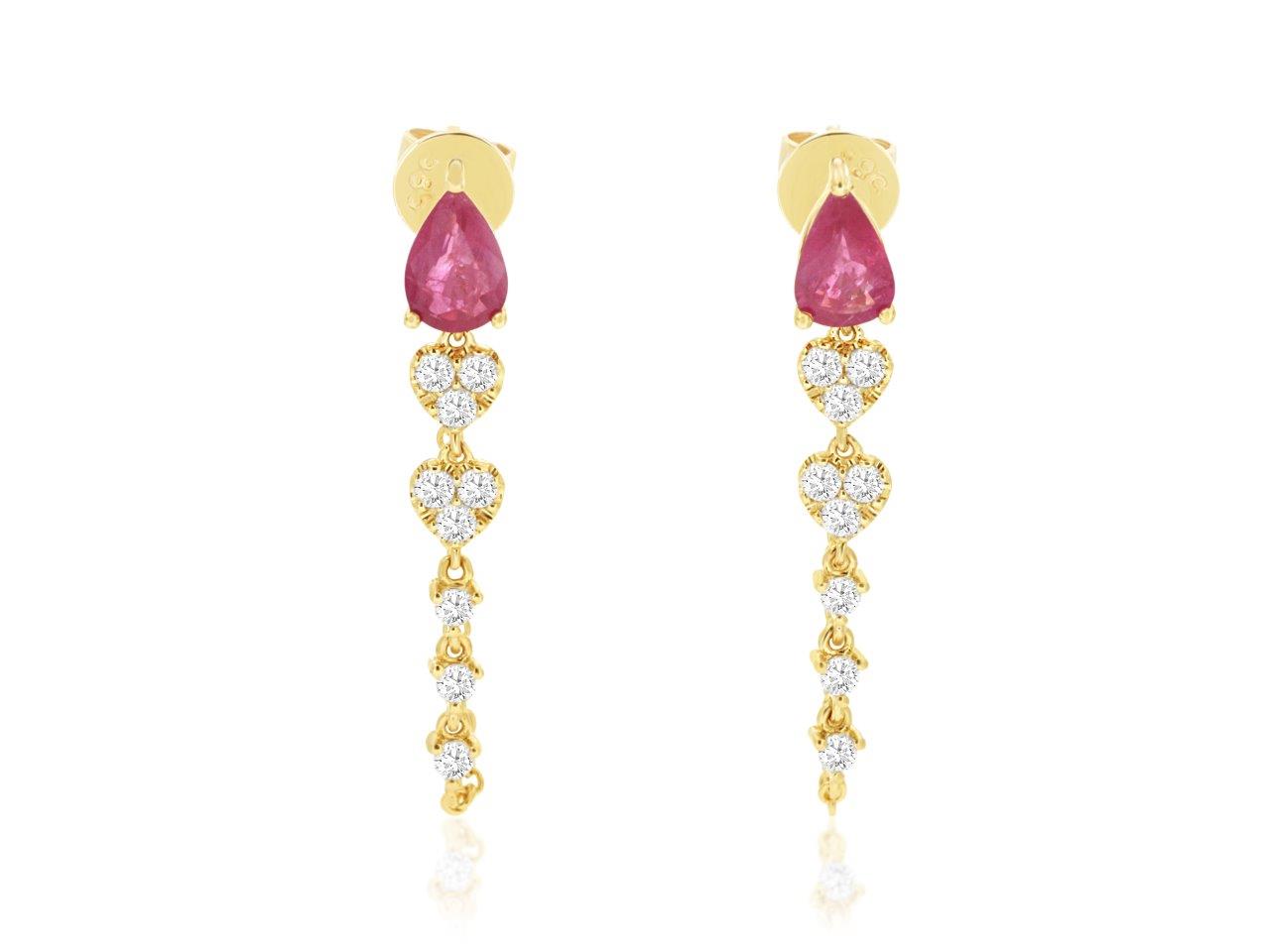 RUBY & DIAMOND EARRING