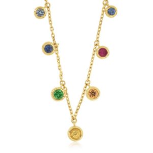 MIXED SAPPHIRE NECKLACE