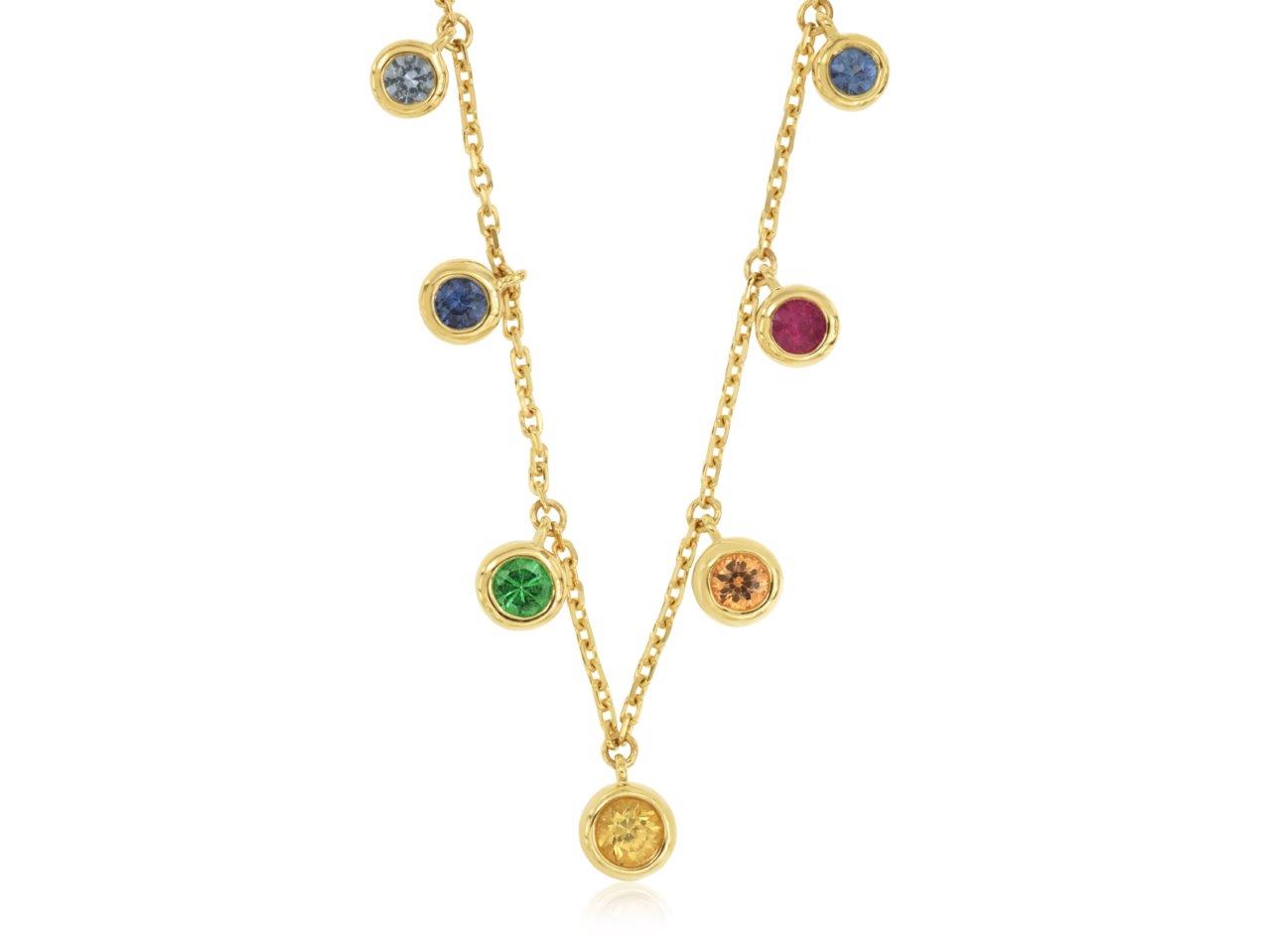 MIXED SAPPHIRE NECKLACE