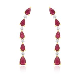 RUBY & DIAMOND EARRING
