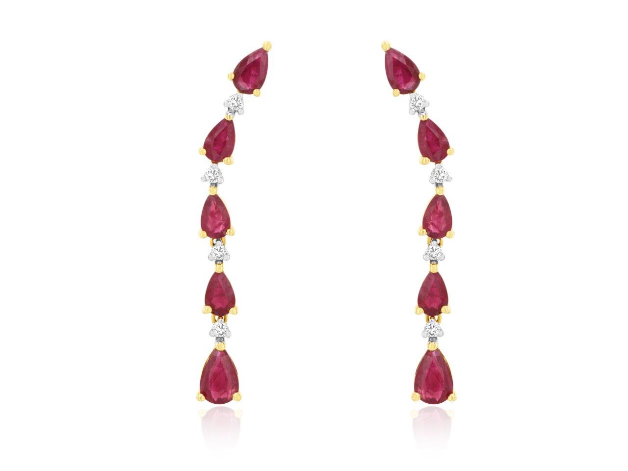 RUBY & DIAMOND EARRING