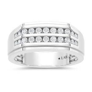 10K White Gold Diamond 1/2 Ct.Tw. Mens Band