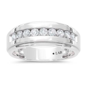 10K White Gold Diamond 1/2 Ct.Tw. Mens Band