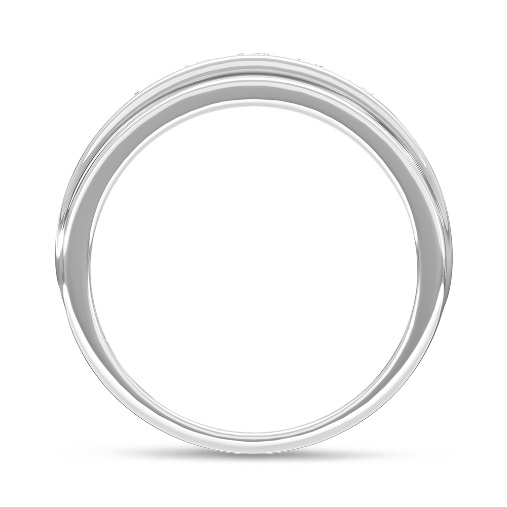 14K White Gold Lab Grown Diamond 1/2 Ct.Tw. Mens Band