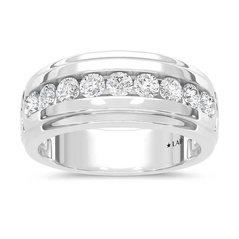 10K White Gold Diamond 1 Ct.Tw. Mens Band