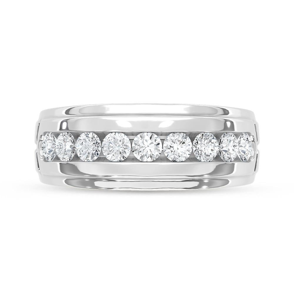 10K White Gold Diamond 1 Ct.Tw. Mens Band