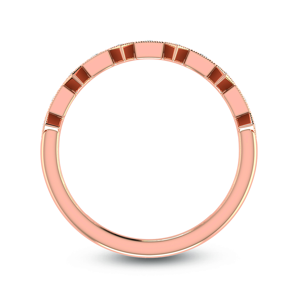 10K Rose Gold Lab Grown Diamond 1/8 Ct.Tw. Stackable Band