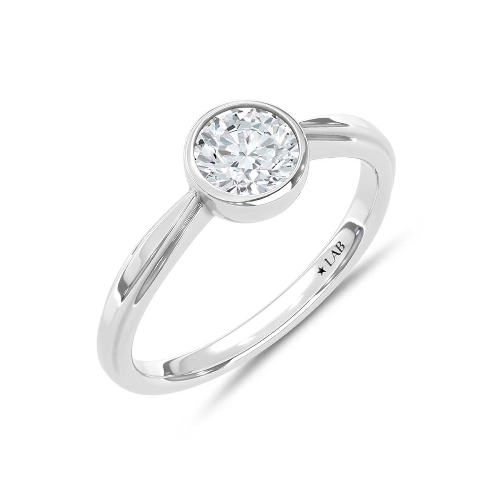 14K White Gold Lab Grown Diamond 3/4 Ct.Tw. Promise Ring