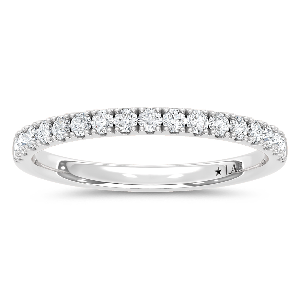 14K White Gold Lab Grown Diamond 1/3 Ct.Tw. Wedding Band