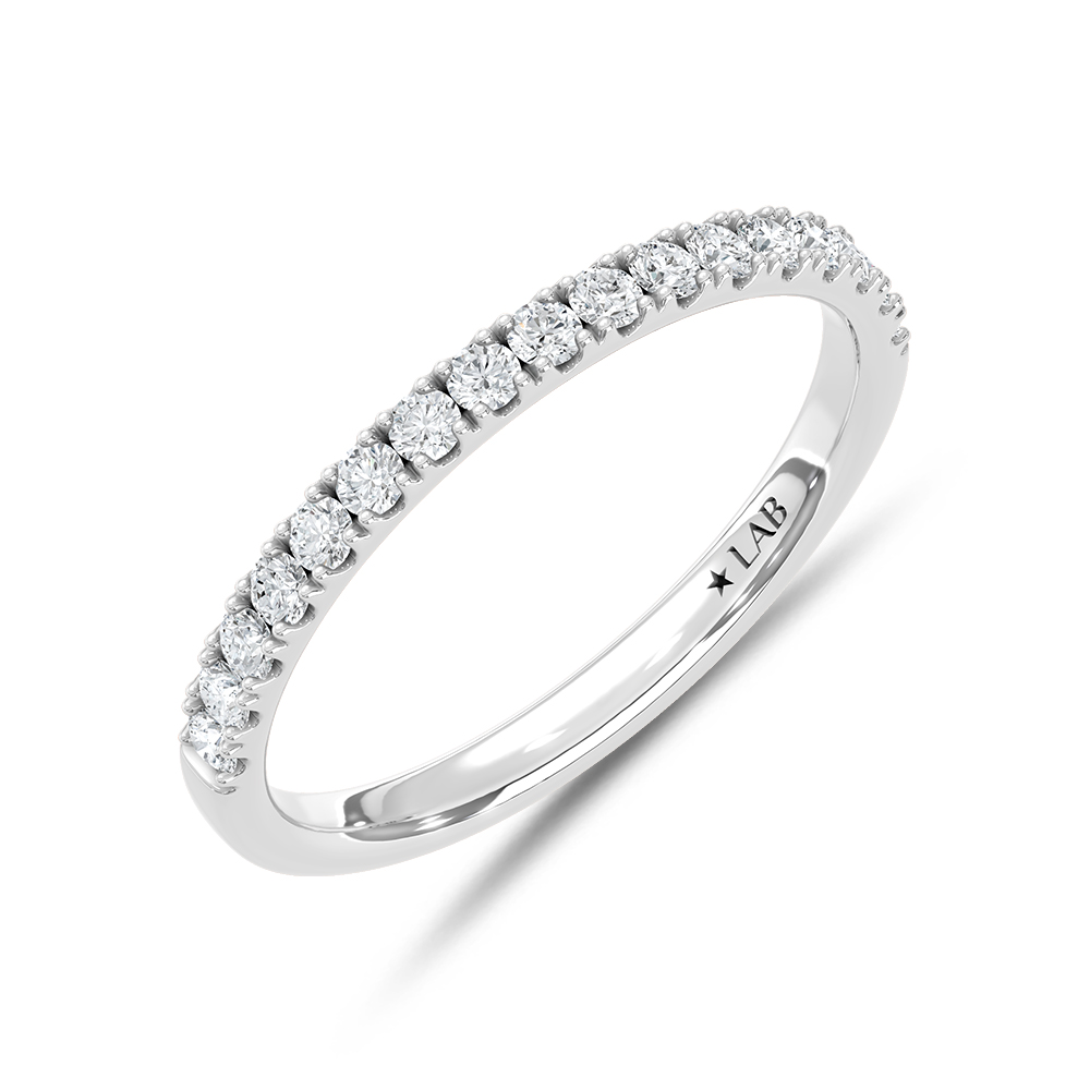 14K White Gold Lab Grown Diamond 1/3 Ct.Tw. Wedding Band
