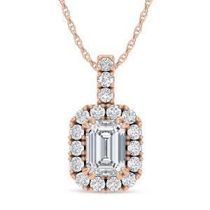 14K Rose Gold Lab Grown Diamond 3/8 Ct.Tw. Fashion Pendant